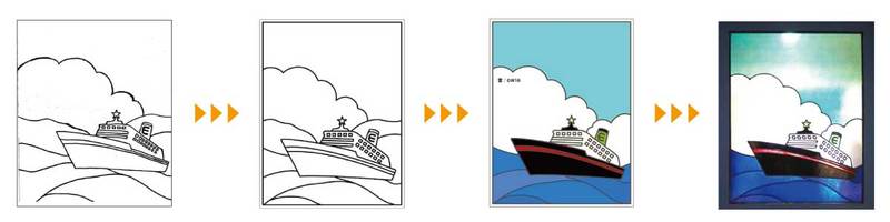 フルオーダーステンドグラス-デザイン画